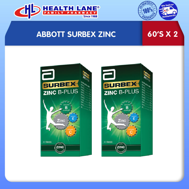 ABBOTT SURBEX ZINC (60'SX2) 